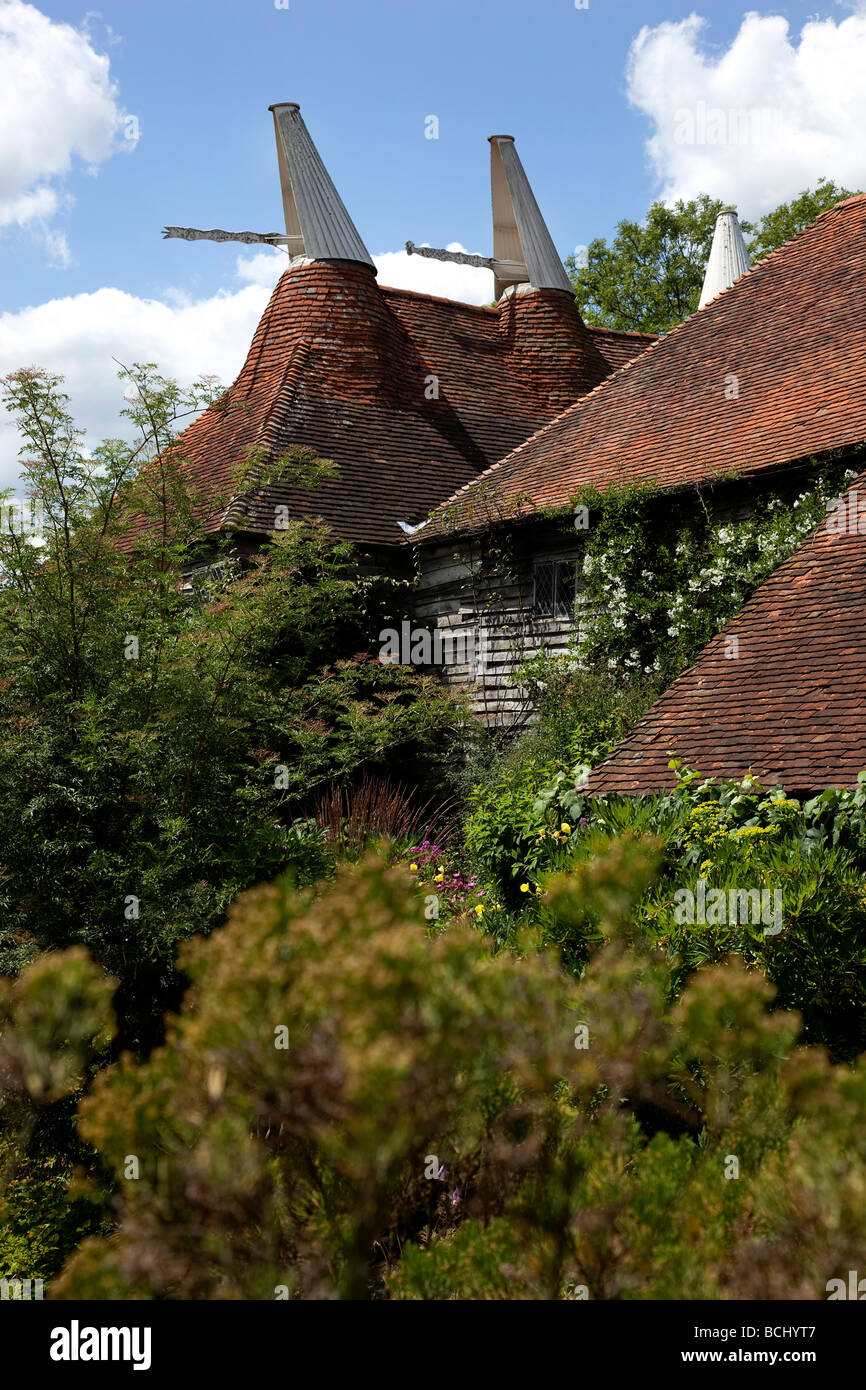 Oast houses at Great Dixter house East Sussex UK Stock Photo