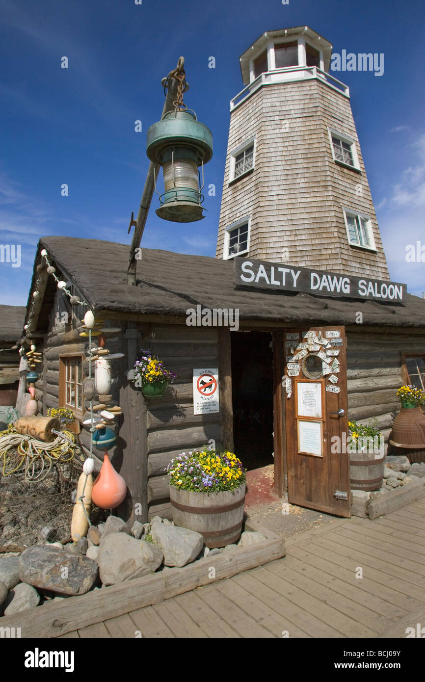 The Salty Dawg Saloon in Homer KP Alaska Summer Stock Photo