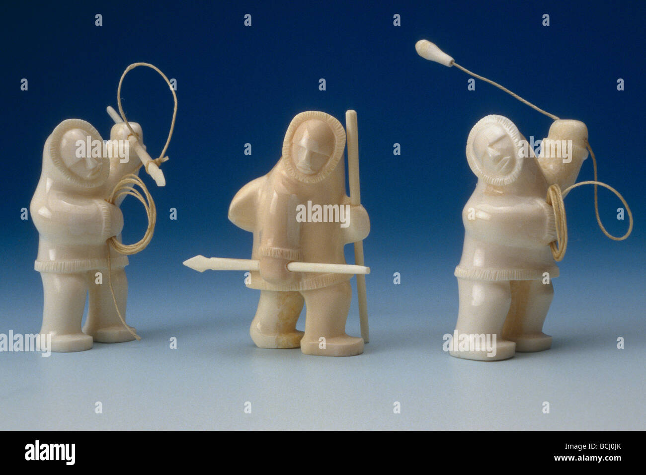 Alaskan Native Inupiat Ivory Carving Hunters by J.Tiulana Portrait Stock Photo Alamy