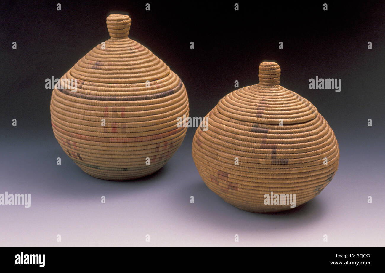 Old Alaskan Native Grass Baskets Alaska Still Life Stock Photo Alamy