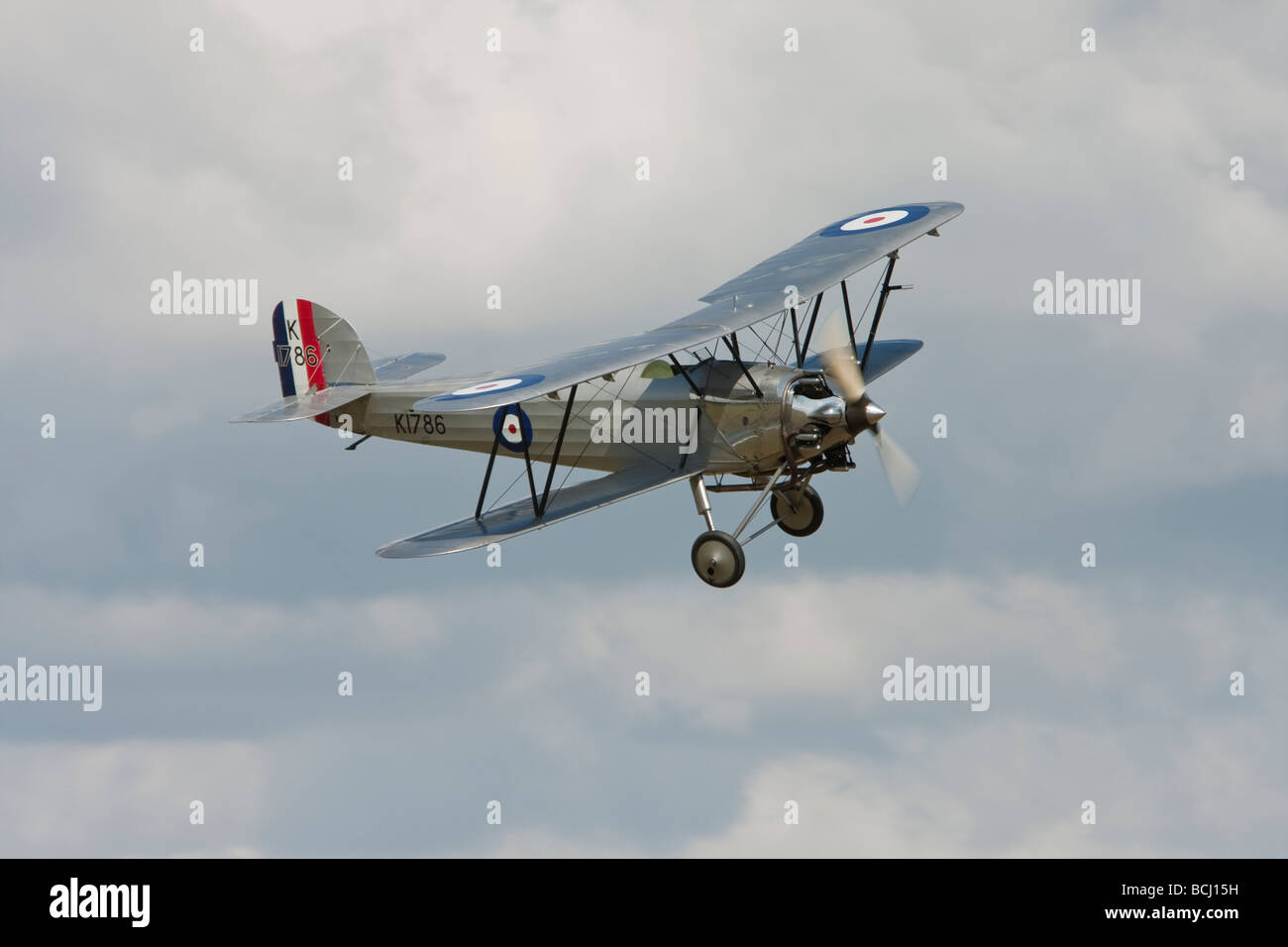 Hawker Tomtit  in flight at Old Warden Stock Photo