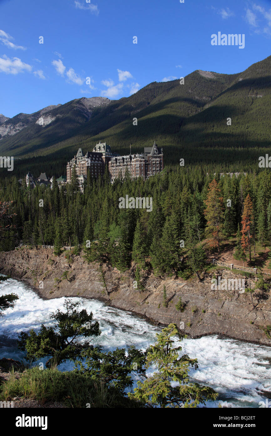 Canada Alberta Banff National Park Banff Springs Hotel Bow River Valley ...