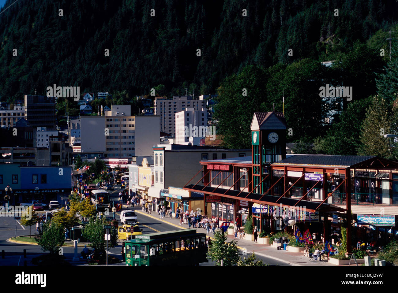 View of Downtown Juneau S.Franklin Stores SE Alaska Stock Photo Alamy