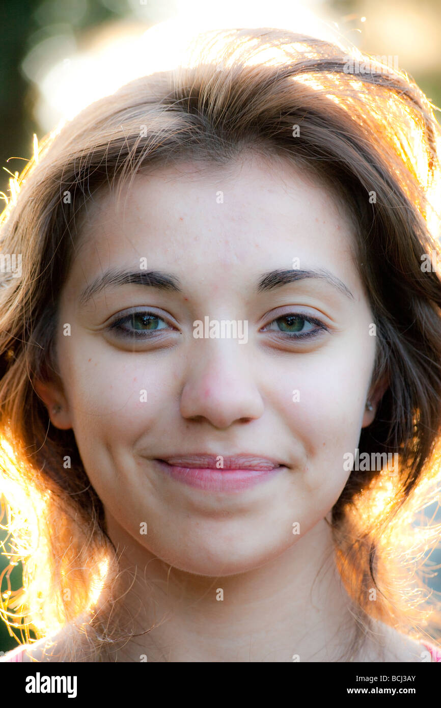 portrait of Mexican teenager Stock Photo