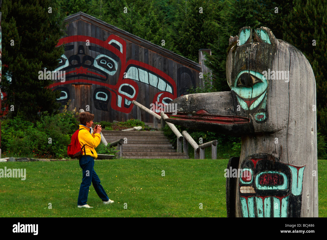 Saxman Native Village Totem Pole Park High Resolution Stock Photography ...