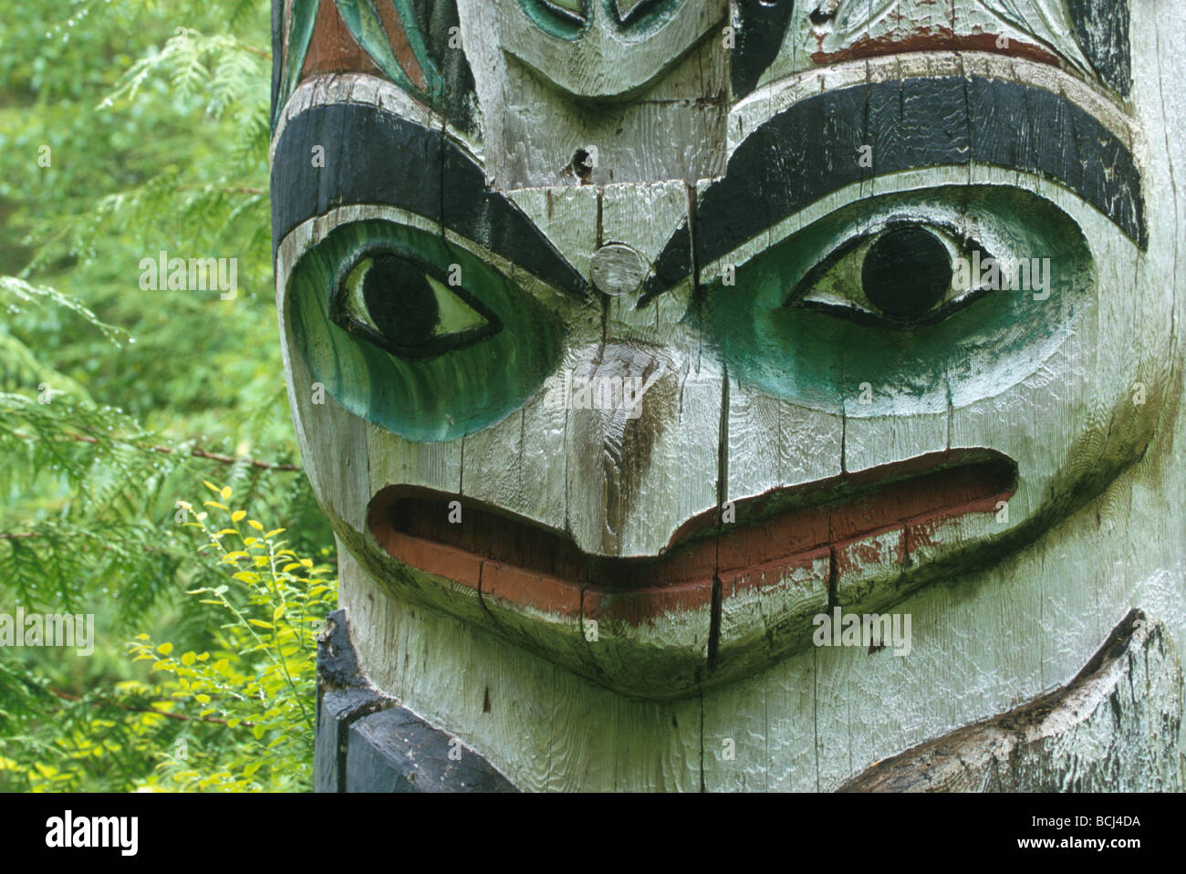 Kasaan Totem Pole Prince of Wales Island SE Alaska Stock Photo - Alamy