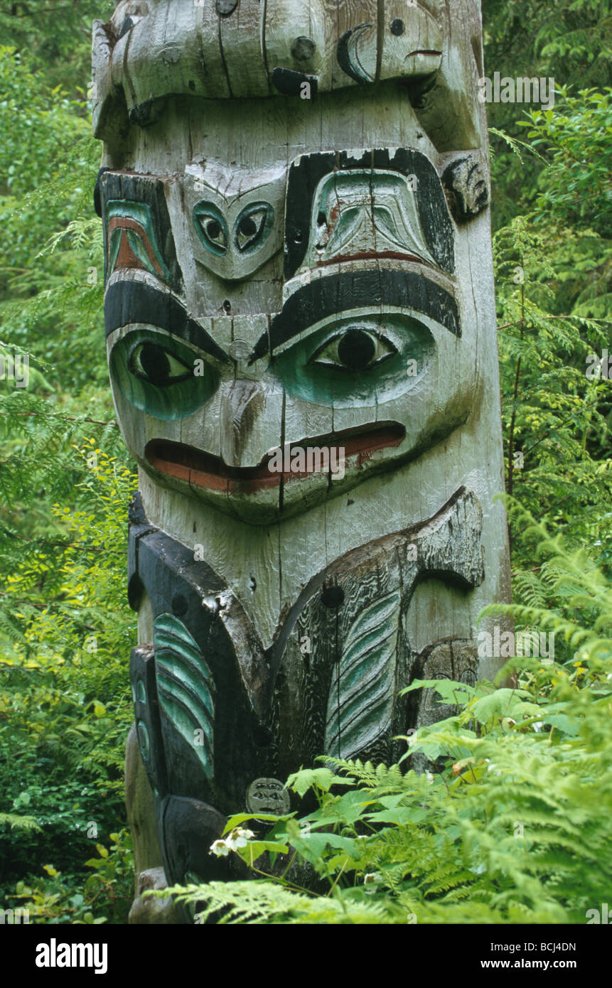 Kasaan Totem Pole Prince of Wales Island SE Alaska Stock Photo - Alamy