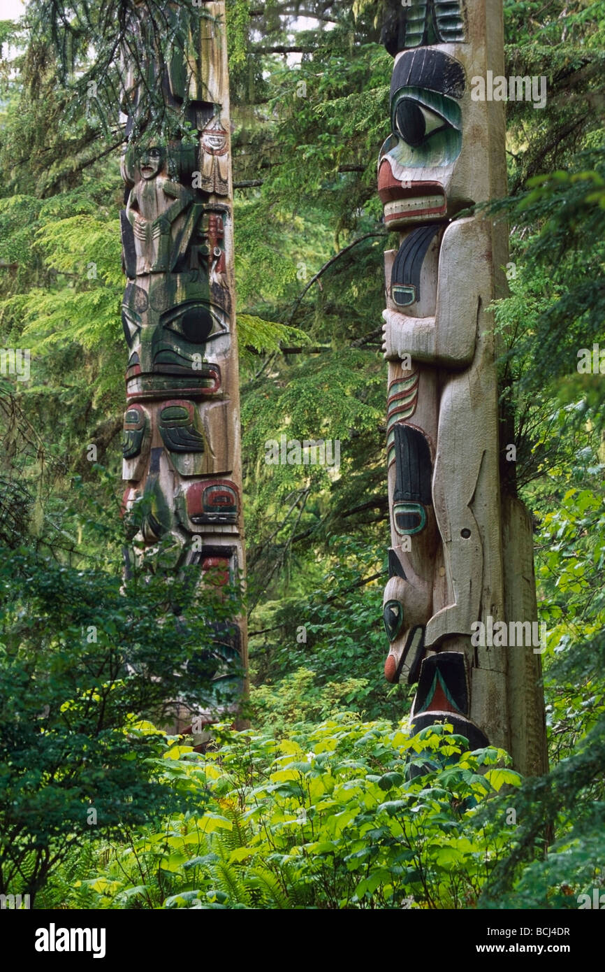 Kasaan Totem Poles Prince of Wales Island SE Alaska Stock Photo - Alamy