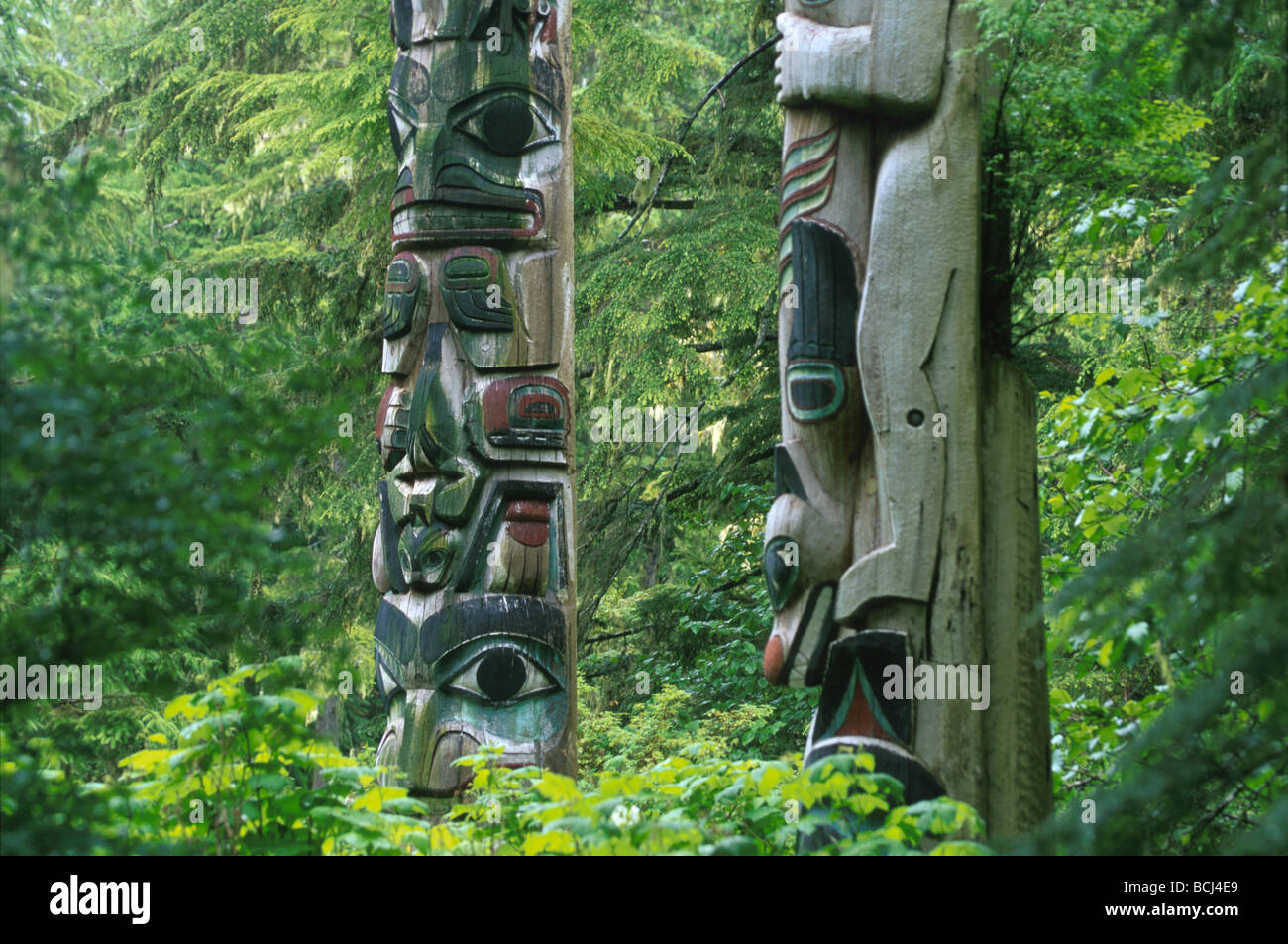 Kasaan Totem Poles Prince of Wales Island SE Alaska Stock Photo - Alamy
