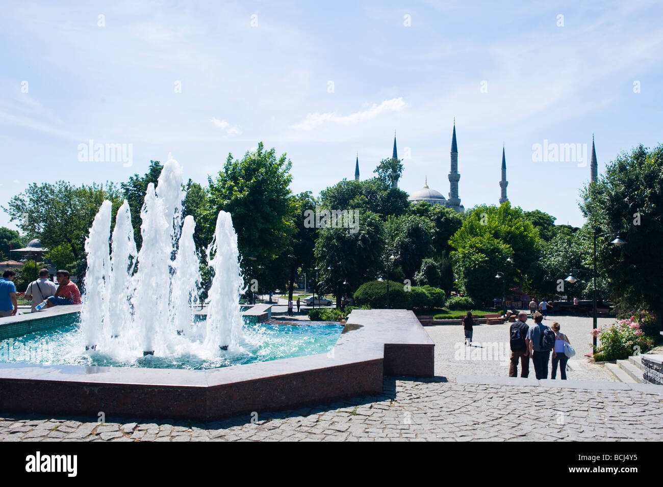 Turkey , Istanbul , Sultanahmet , The Blue Mosque or Sultan Ahmet Camii ...