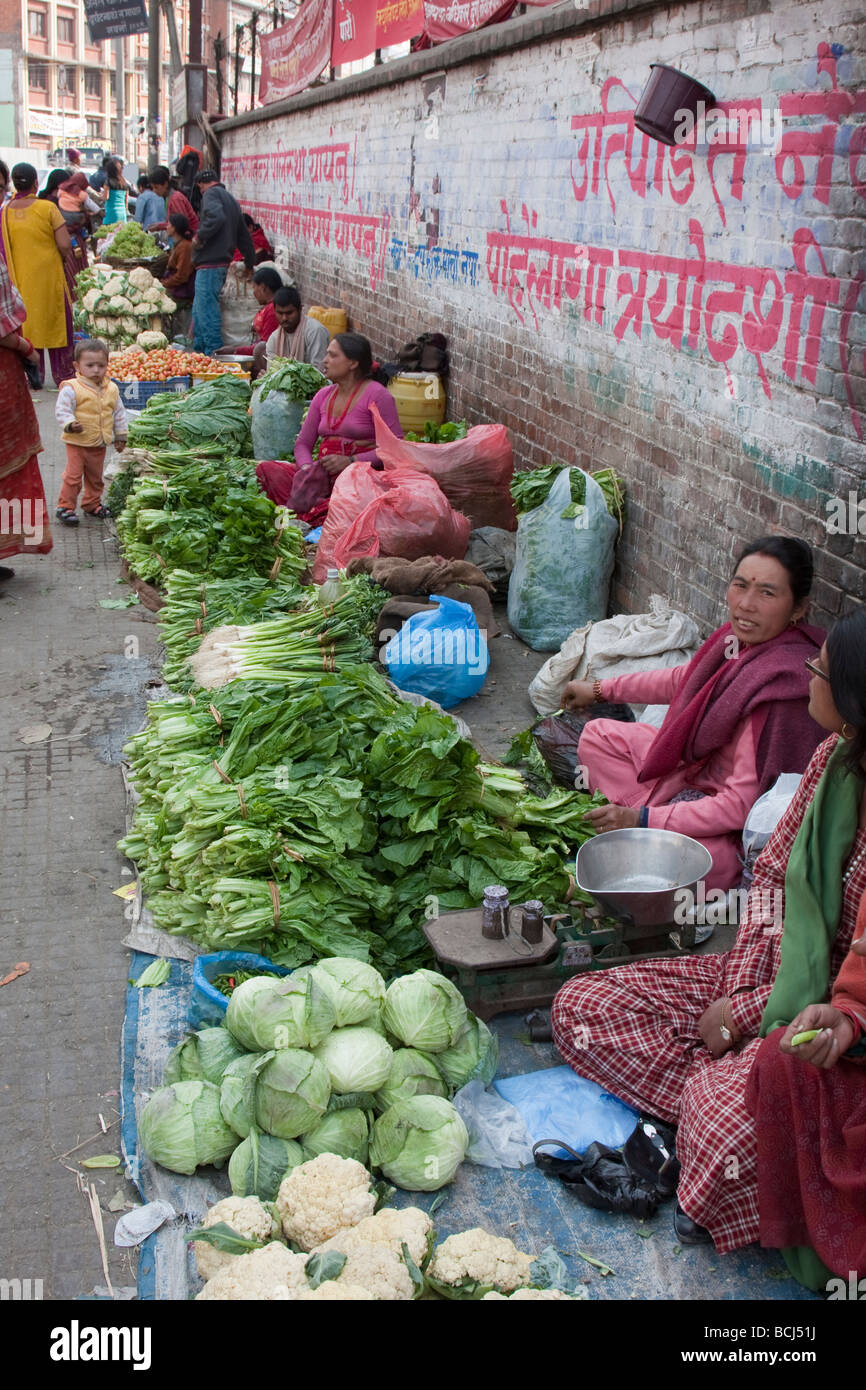 Kathmandu, Nepal. Neighborhood Vegetable Market Stock Photo Alamy