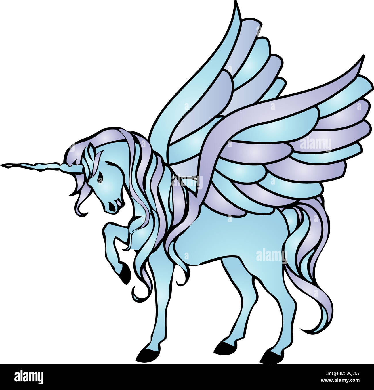 how to draw a cute unicorn with wings