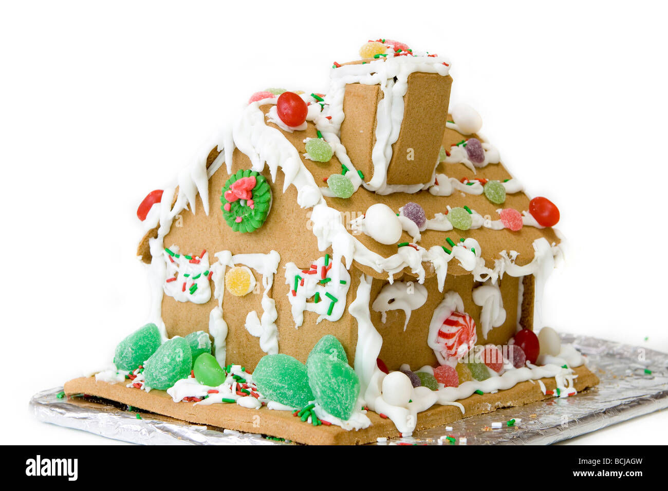 custom made gingerbread house Stock Photo