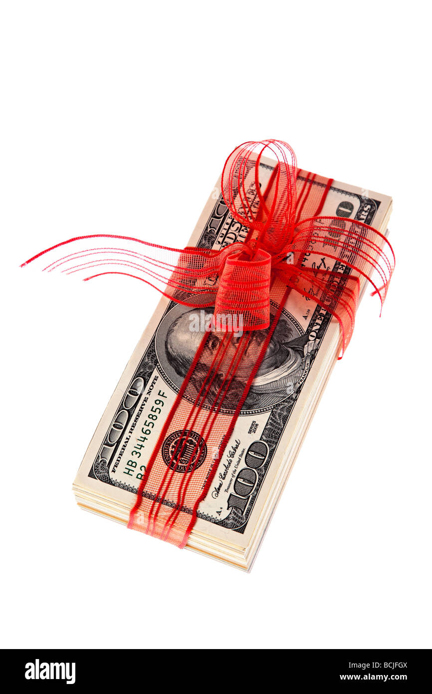 U.S. Dollars cash for a gift Stock Photo Alamy