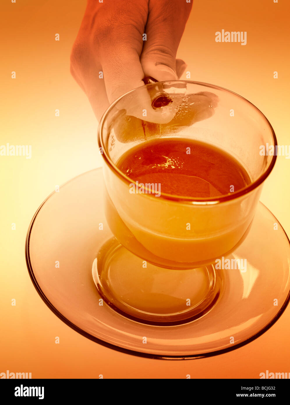 Cup with coffee and cookies. Stock Photo