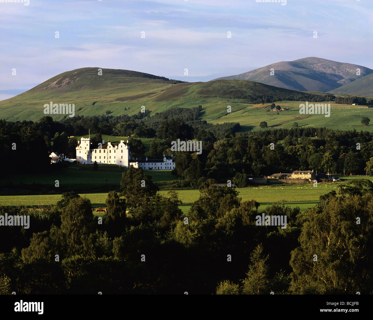 Blair Castle, home of the Duke of Atholl at Blair Atholl Stock Photo Alamy