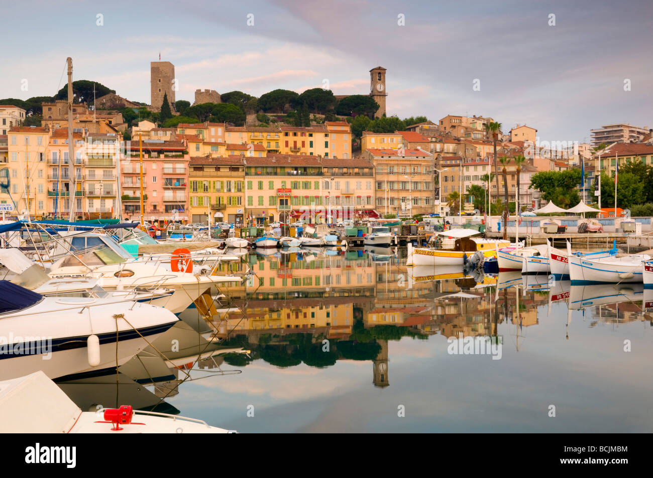 France, Provence-Alpes-Cote d'Azur, Cannes, Old Town, Le Suquet, Vieux Port (Old Harbour) Stock Photo