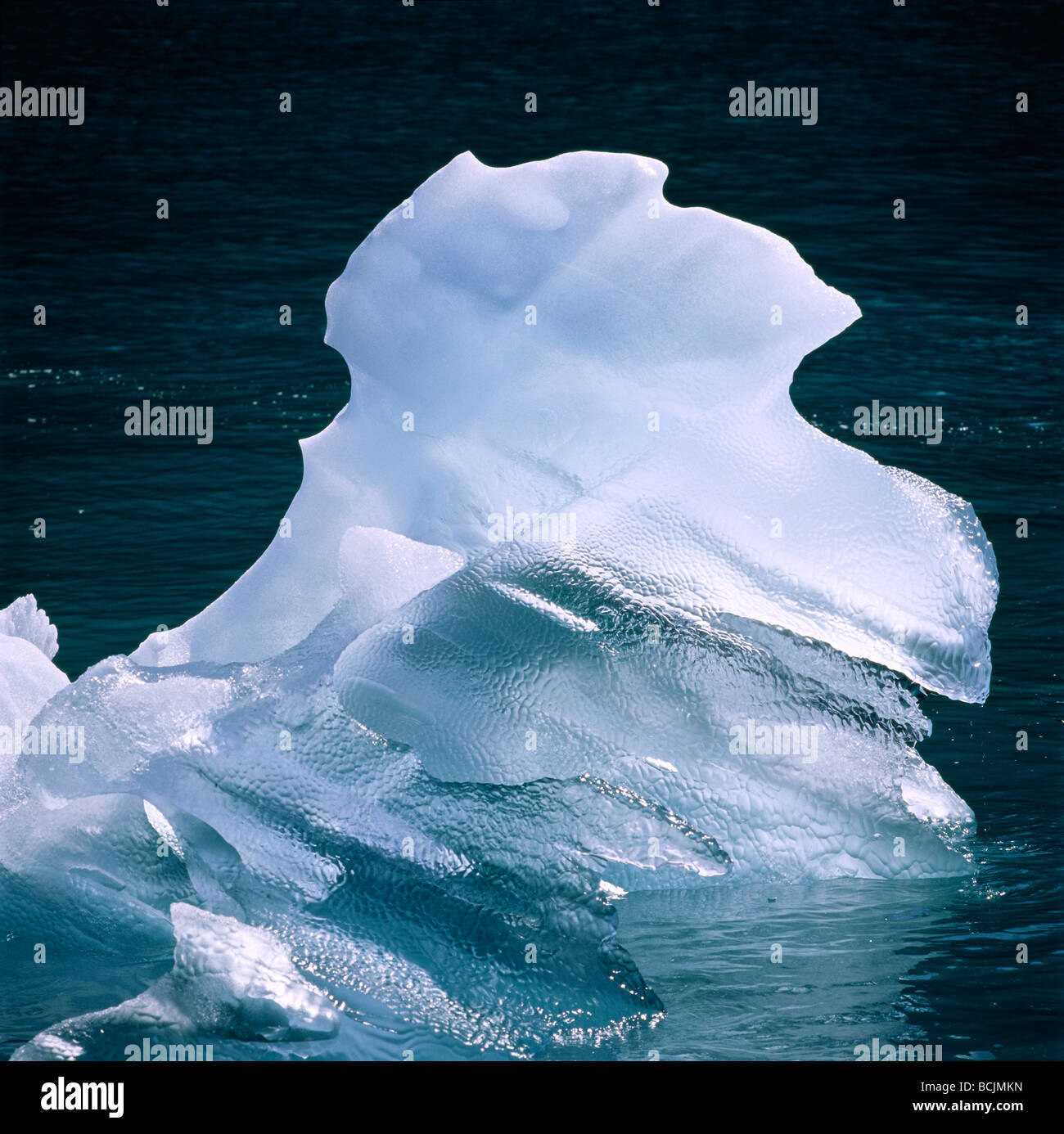 Closeup of Iceberg in Tracy Arm Summer Southeast AK Stock Photo