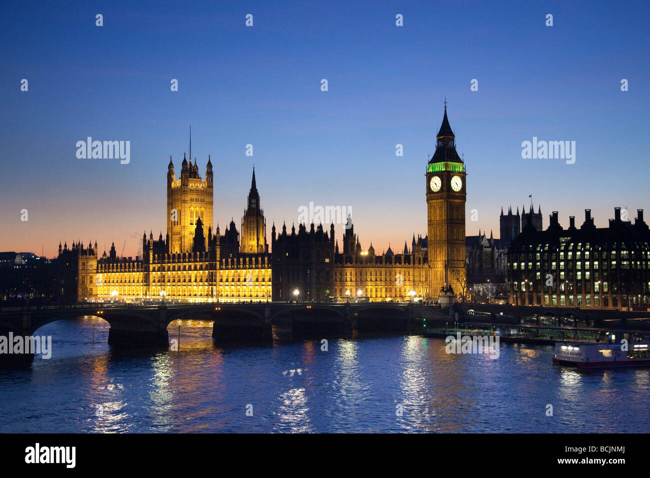 Big Ben & Houses of Parliament, London, England Stock Photo