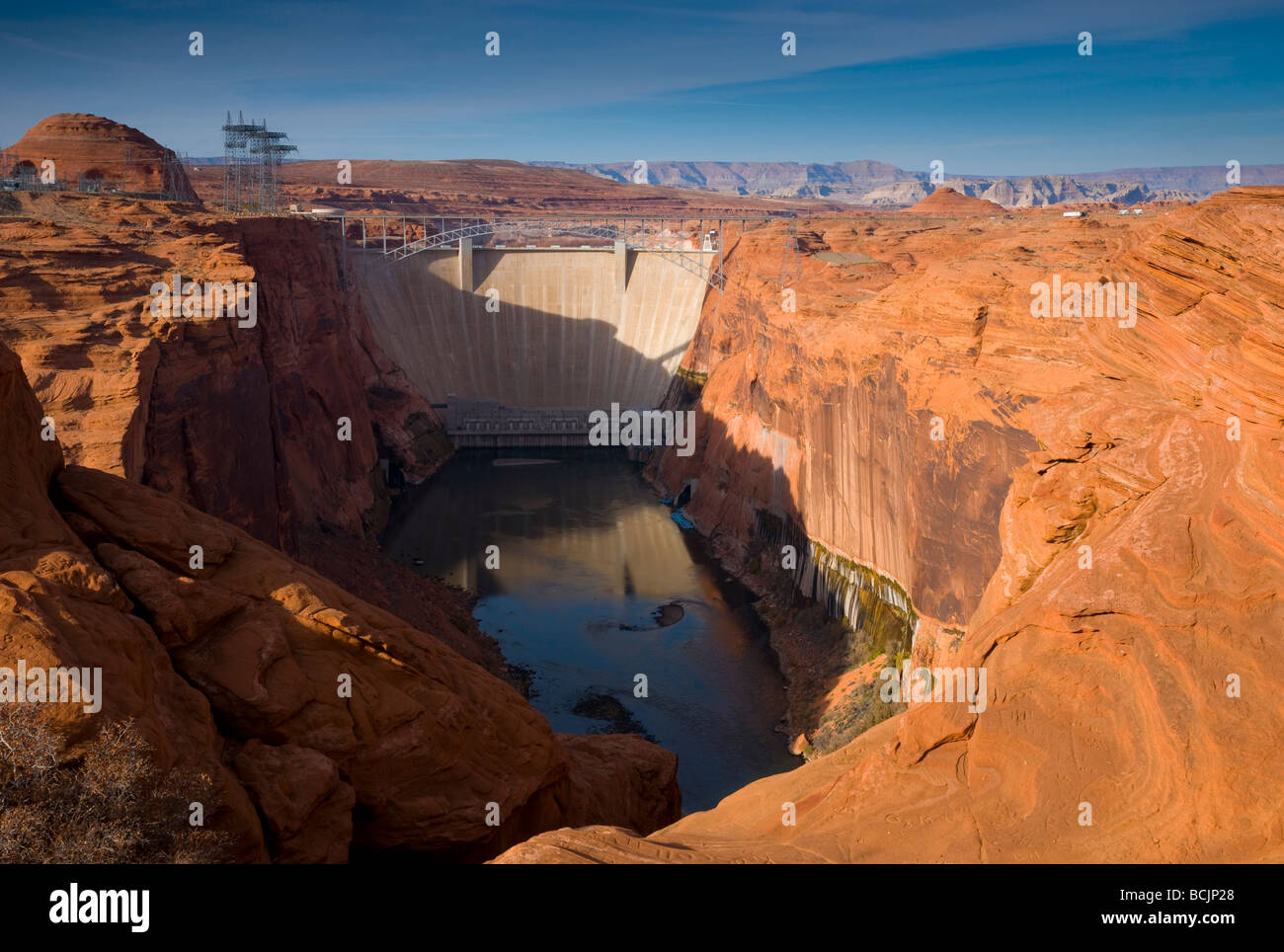 USA, Arizona, Page, Glen Canyon Dam Stock Photo