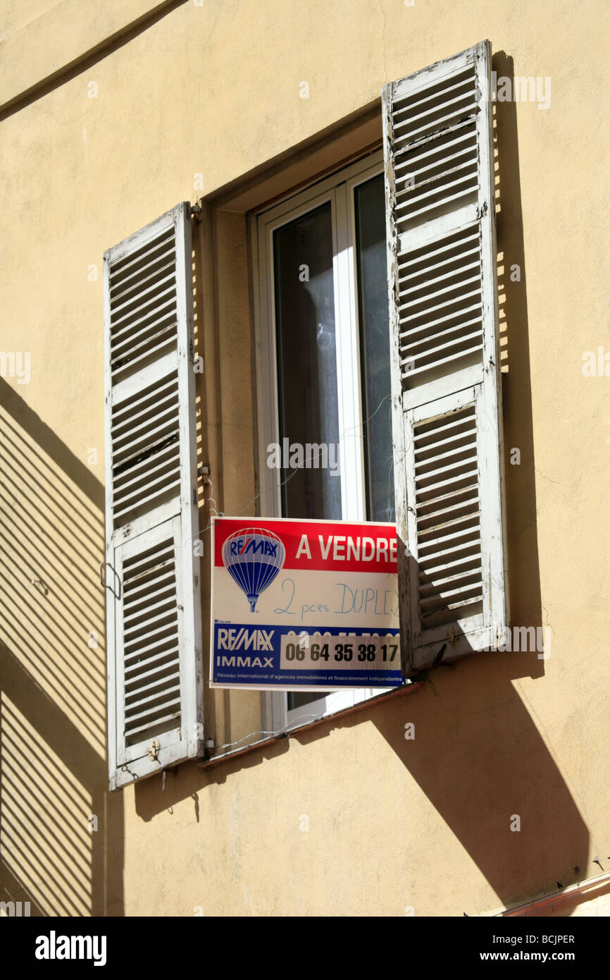 A Vendre Flat For Sale in Nice France Stock Photo