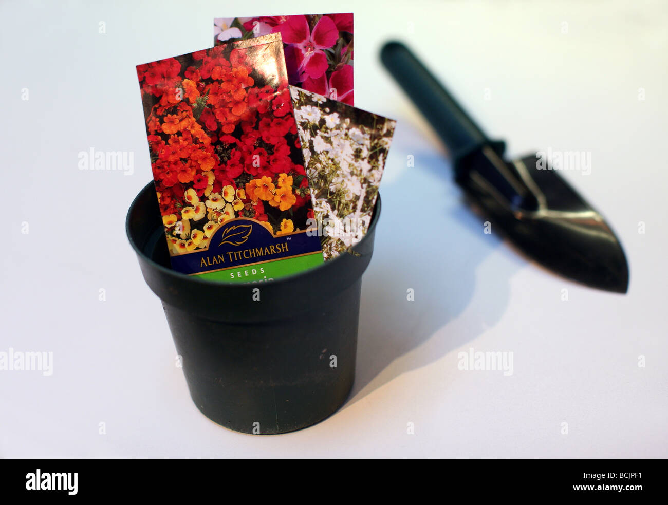 Alan Titchmarsh branded seeds Stock Photo