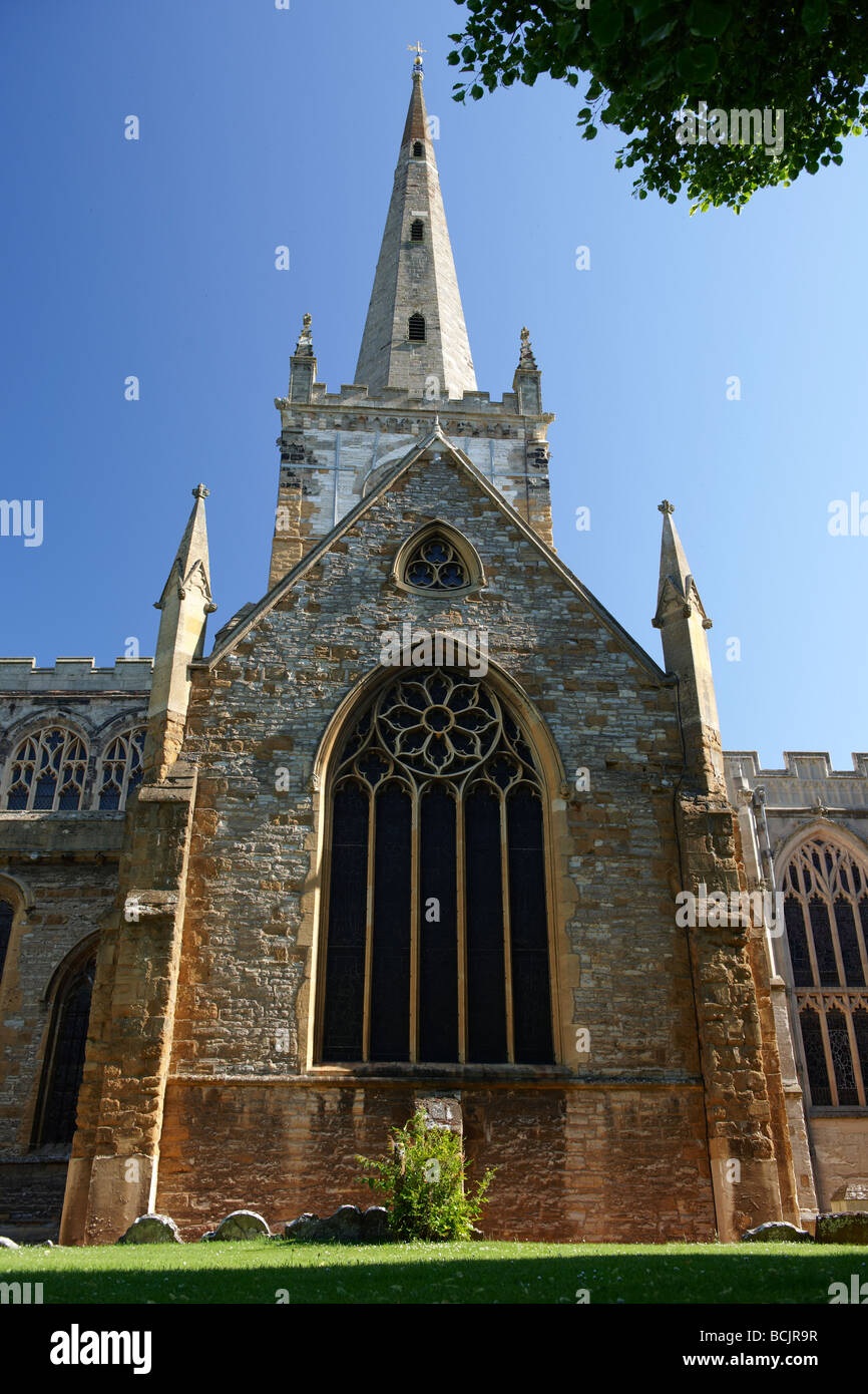 View of Trinity Church in Stratford where William Shakespeare is buried Stock Photo