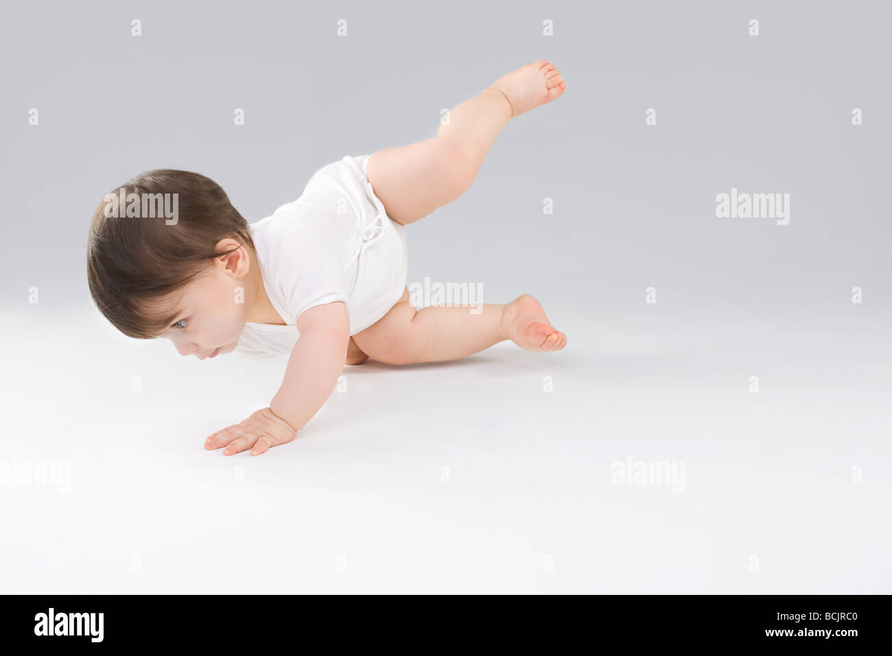 Baby balancing Stock Photo Alamy