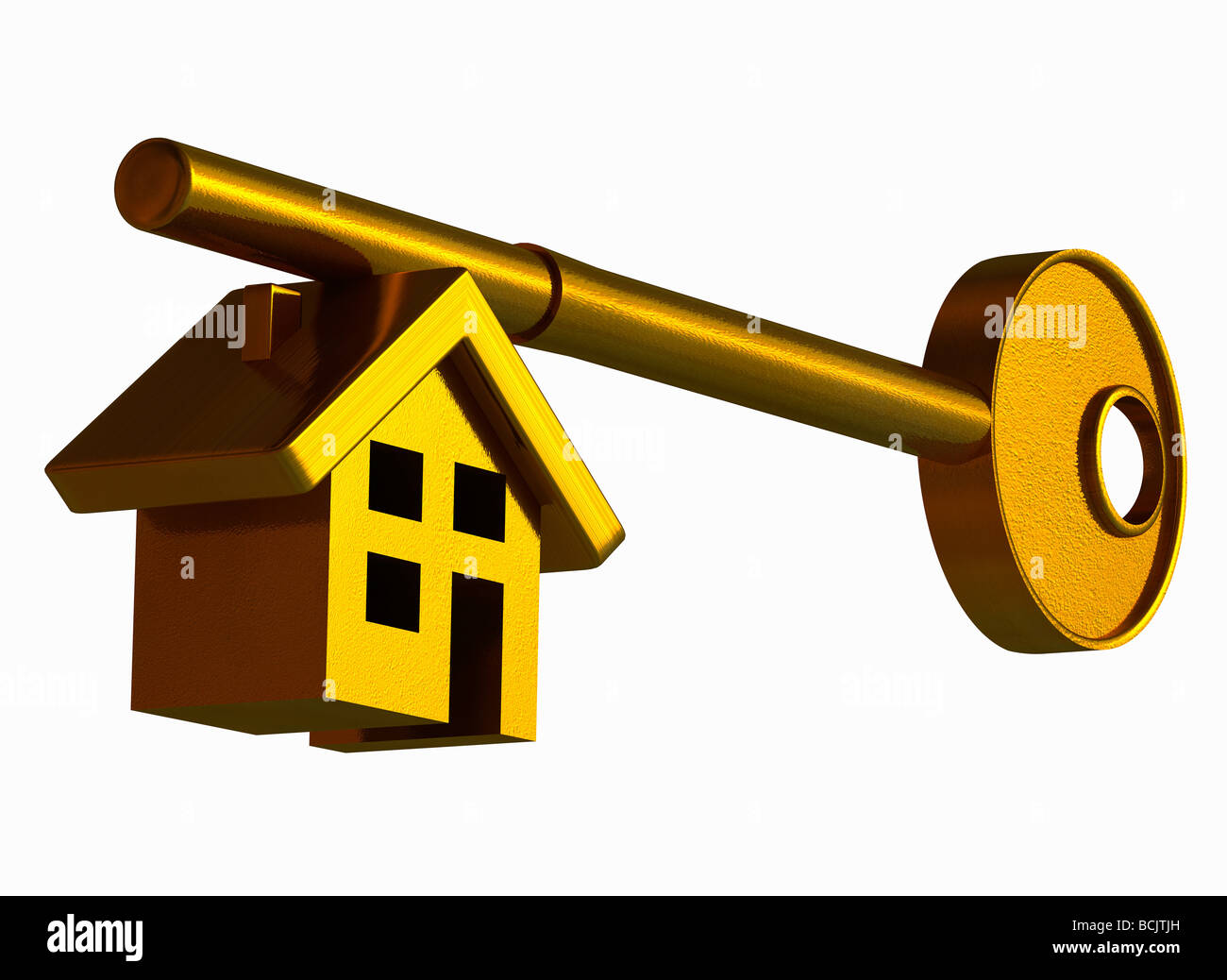 House shape on a key Stock Photo