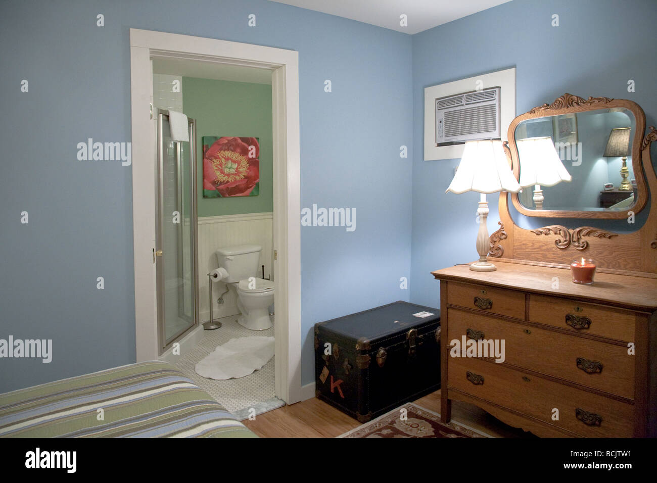 bathroom and bedroom interior Stock Photo Alamy