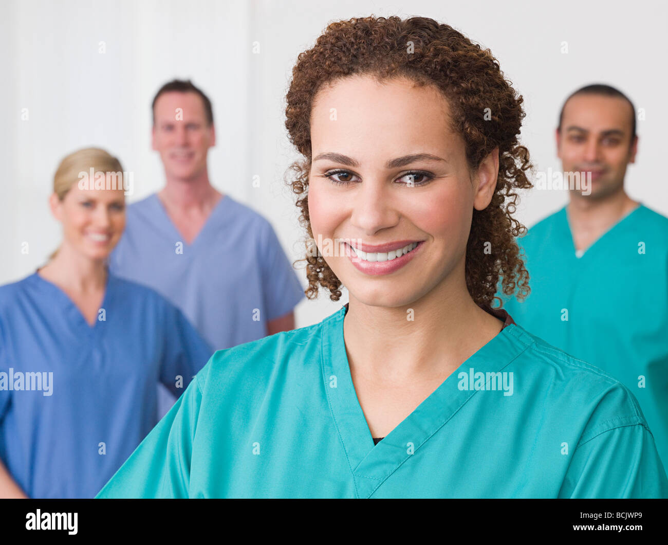 Four nurses Stock Photo
