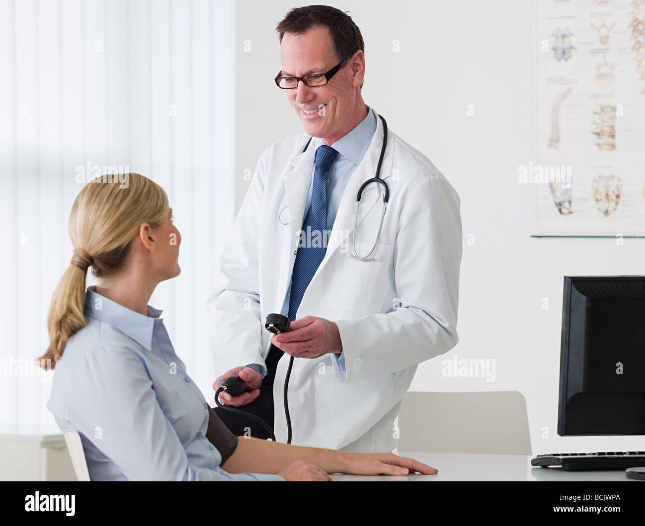 Doctor and patient talking Stock Photo