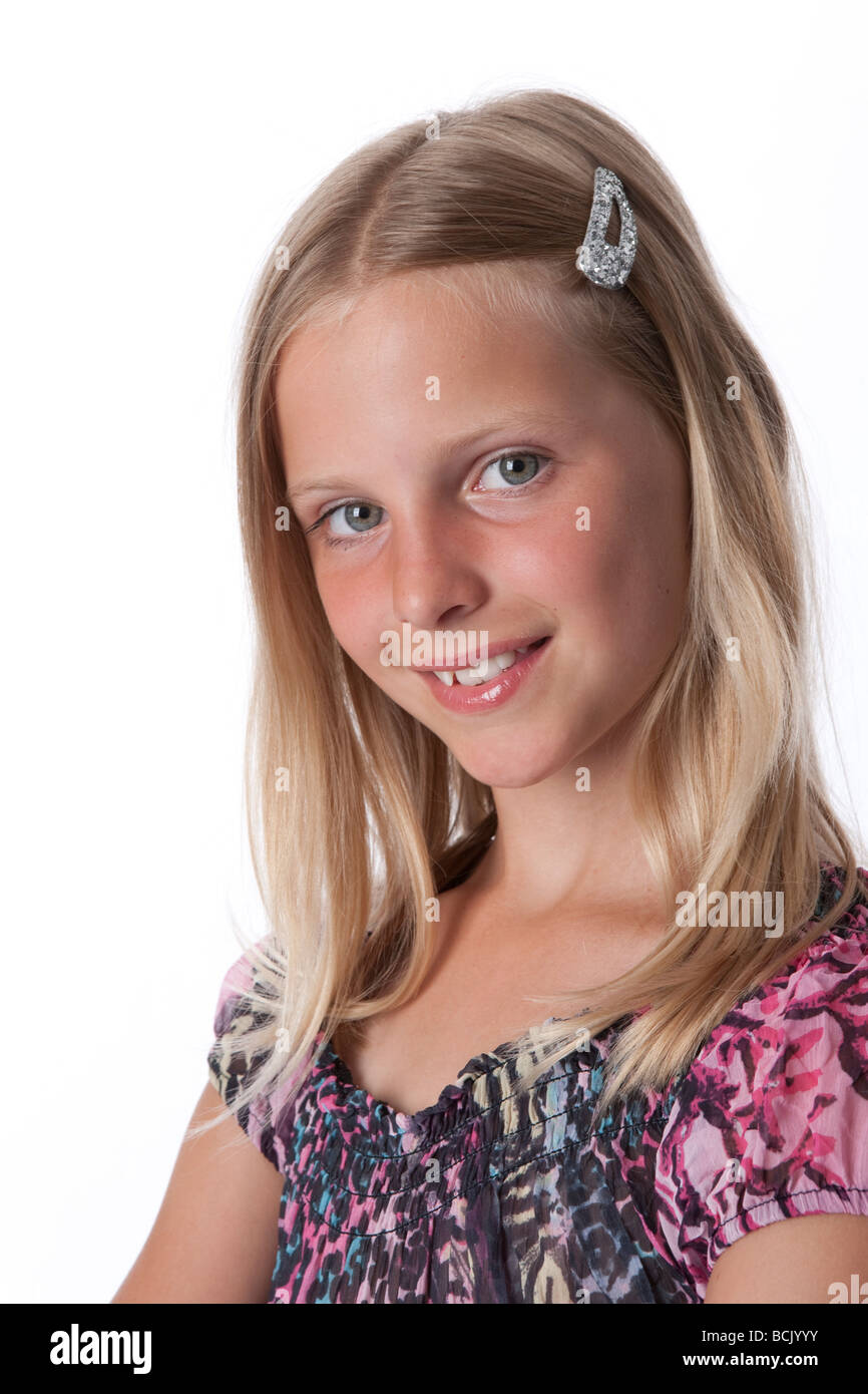 Portrait of a 10 year old girl Stock Photo