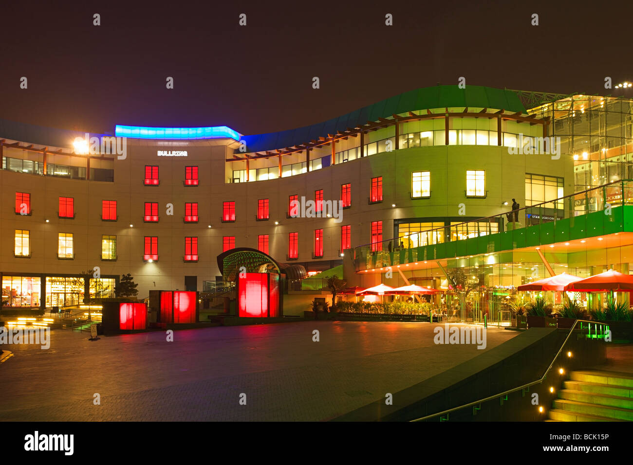 Selfridges, Bullring shopping mall in Birmingham at night, West Midlands of England Stock Photo