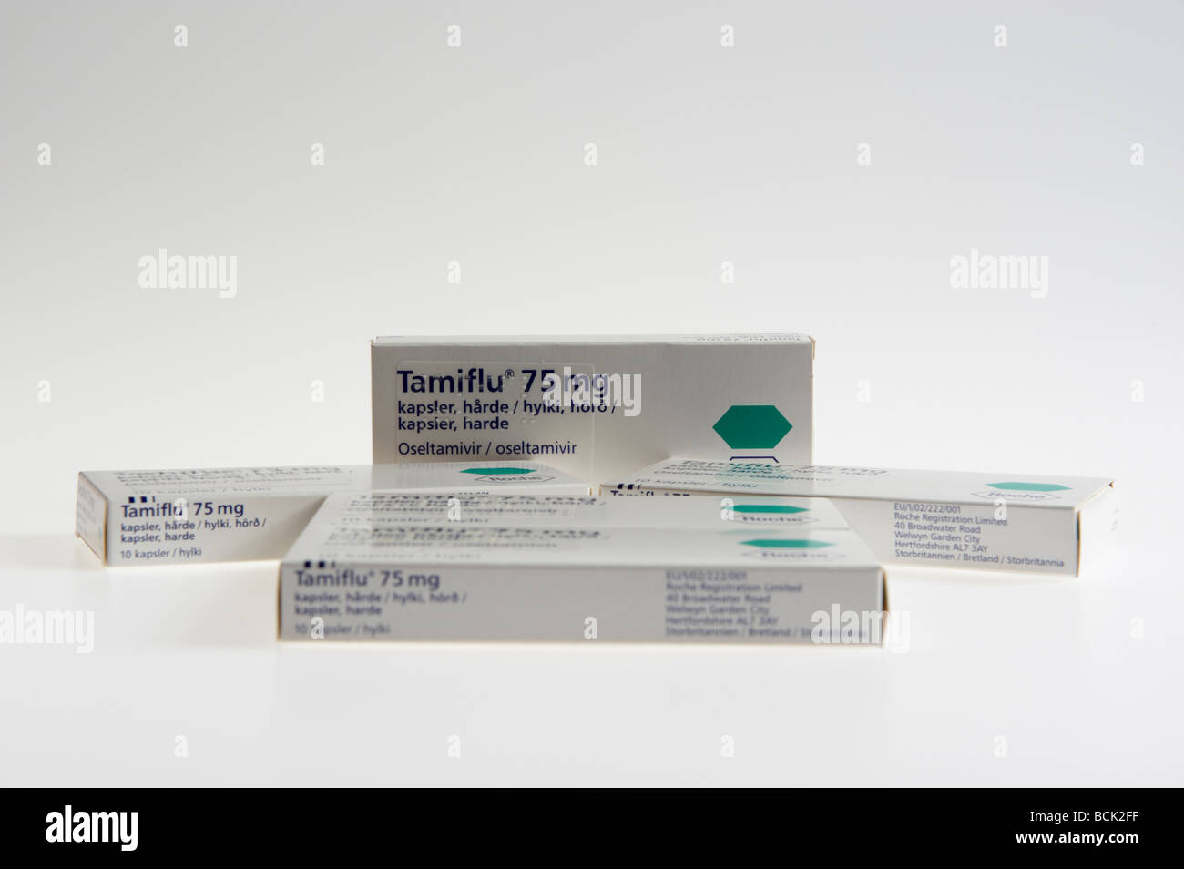 Tamiflu Swine Fever Flu drugs controls Oseltamivir oral use Neuraminidase Inhibitors Stock Photo