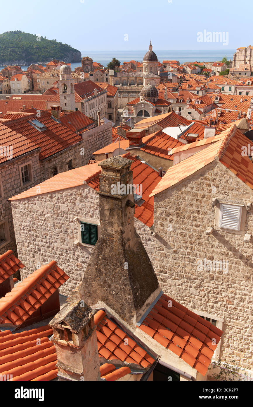 Roof tops of Dubrovnik Croatia Stock Photo
