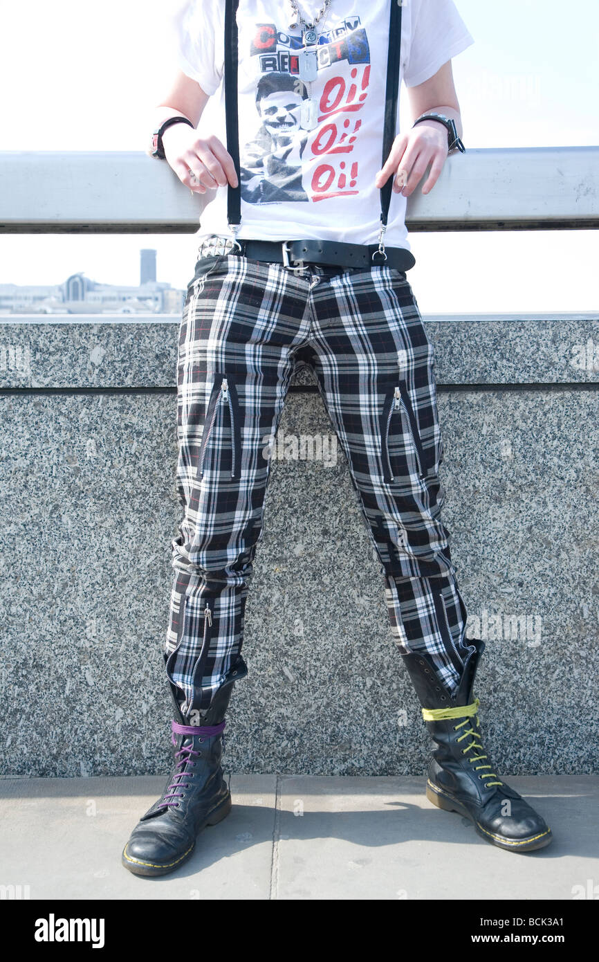 A punk girl 'Rae Ray Riots' , London Bridge, London, UK 15.3.2009 Stock Photo