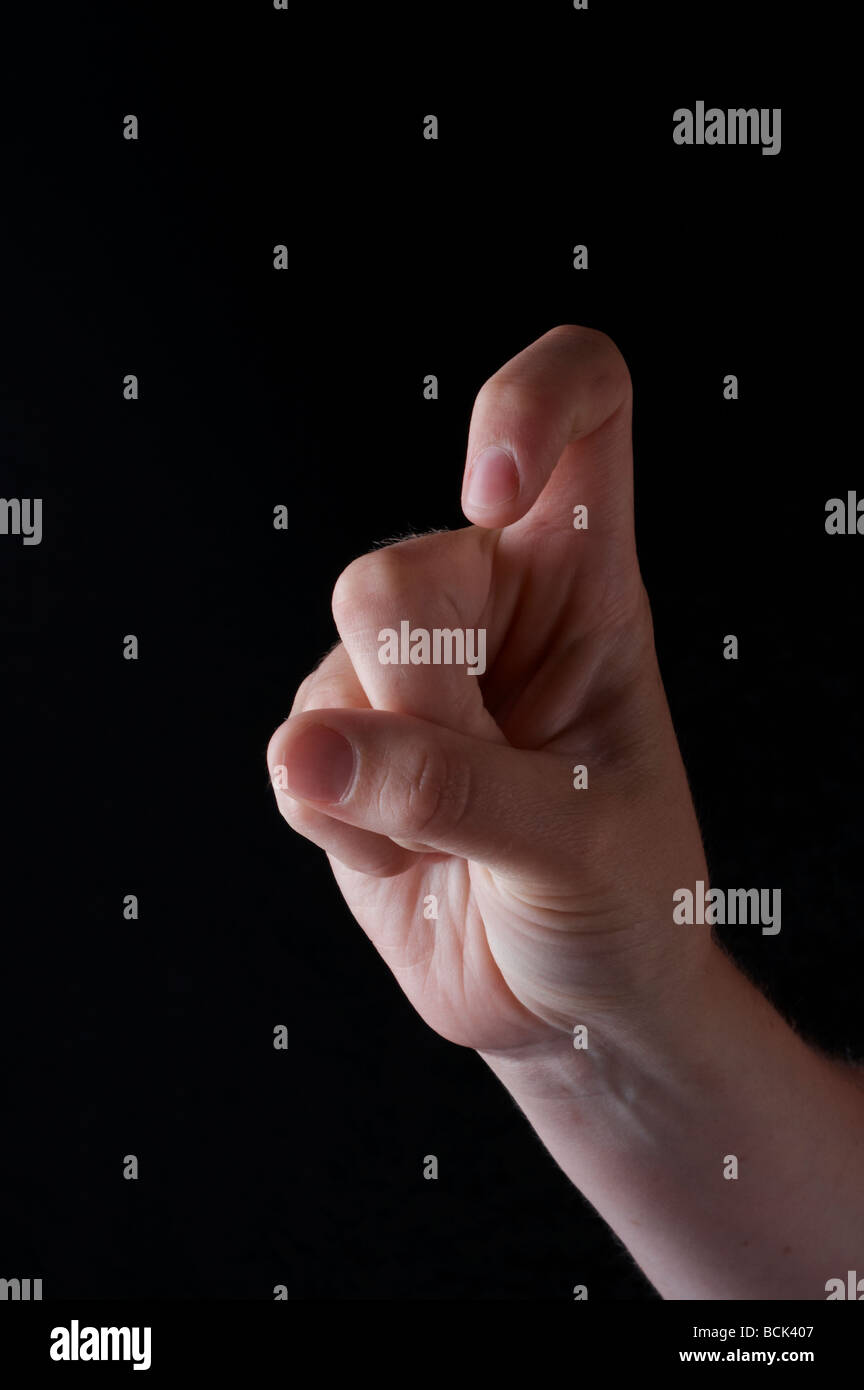American Sign Language letter X Stock Photo Alamy