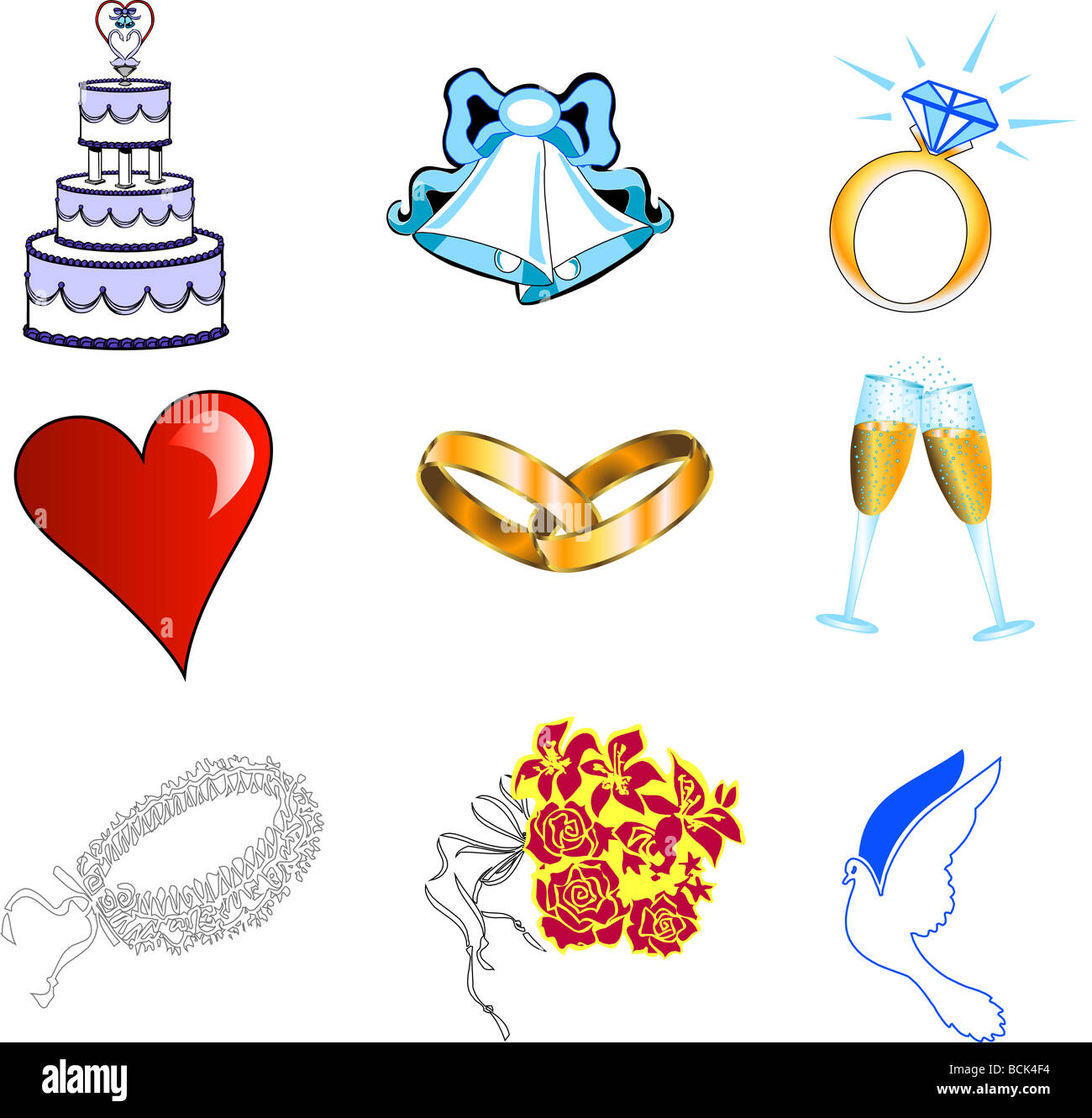 Wedding Elements & Icons. Stock Photo
