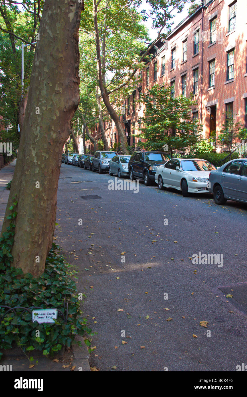 Quiet street in Brooklyn Heights, New York City Stock Photo Alamy