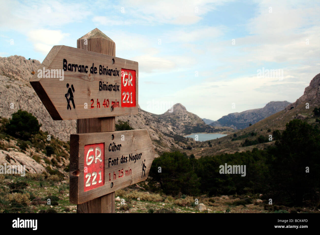 Hiking trail in Mallorca Stock Photo