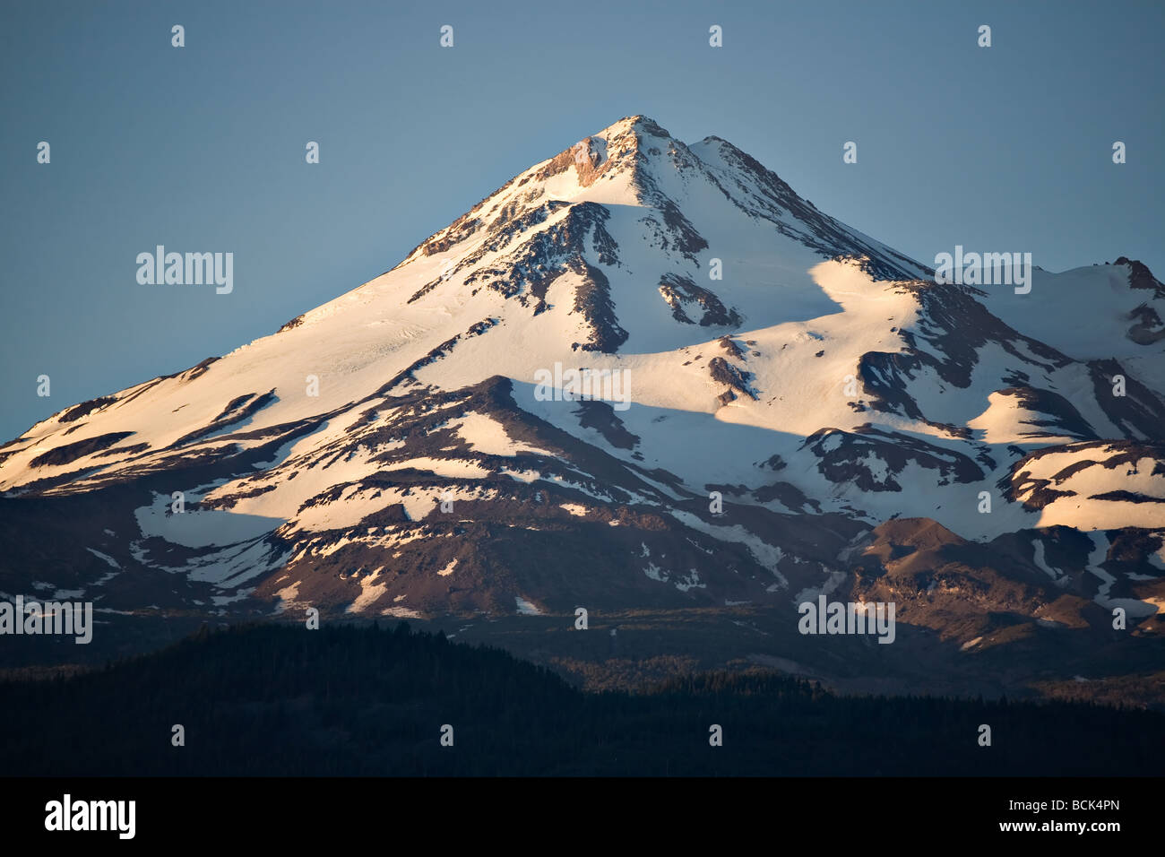 Mount Shasta Morning Stock Photo