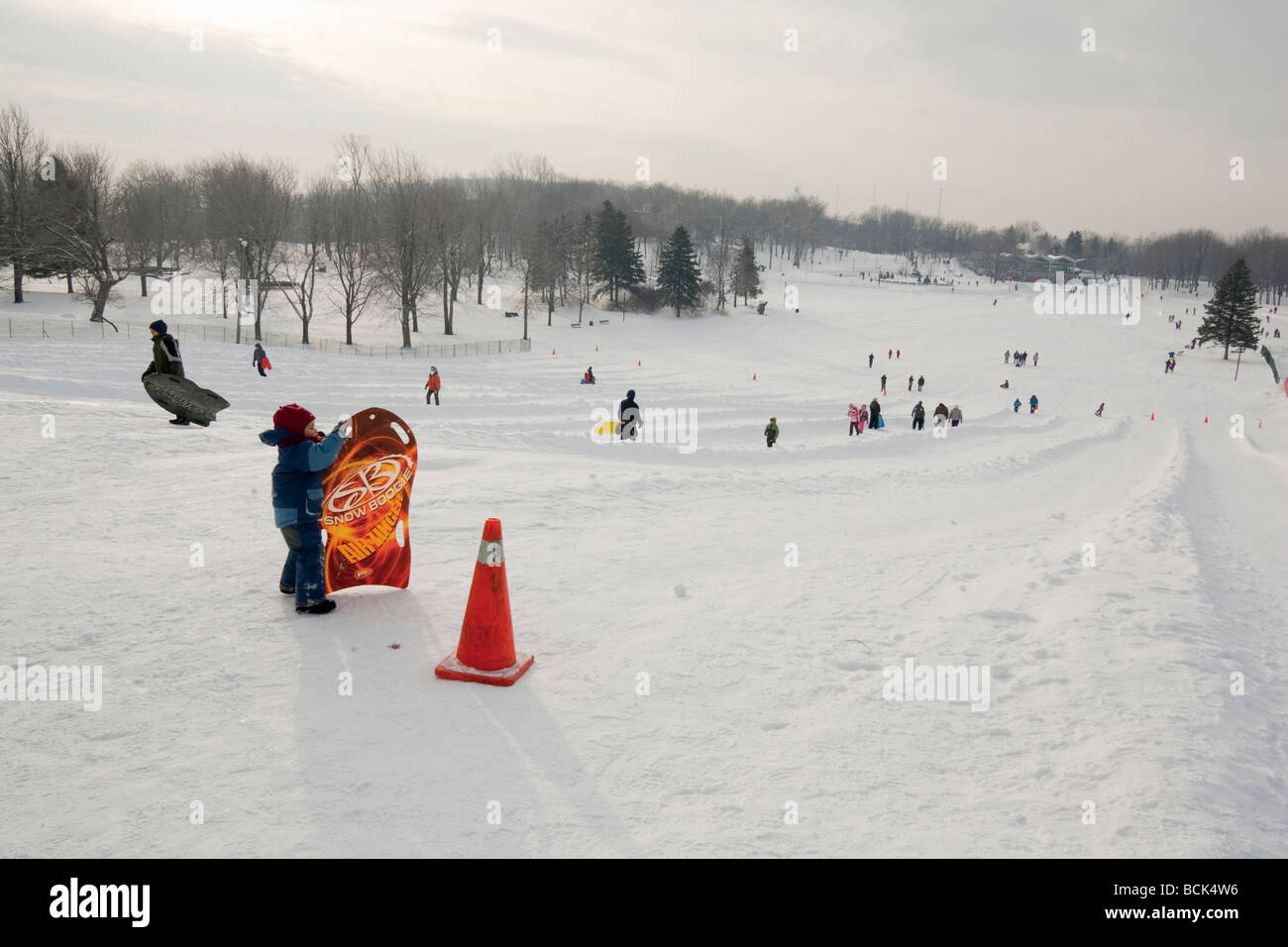 Outdoor Winter Activities Montreal Quebec Canada Stock Photo Alamy