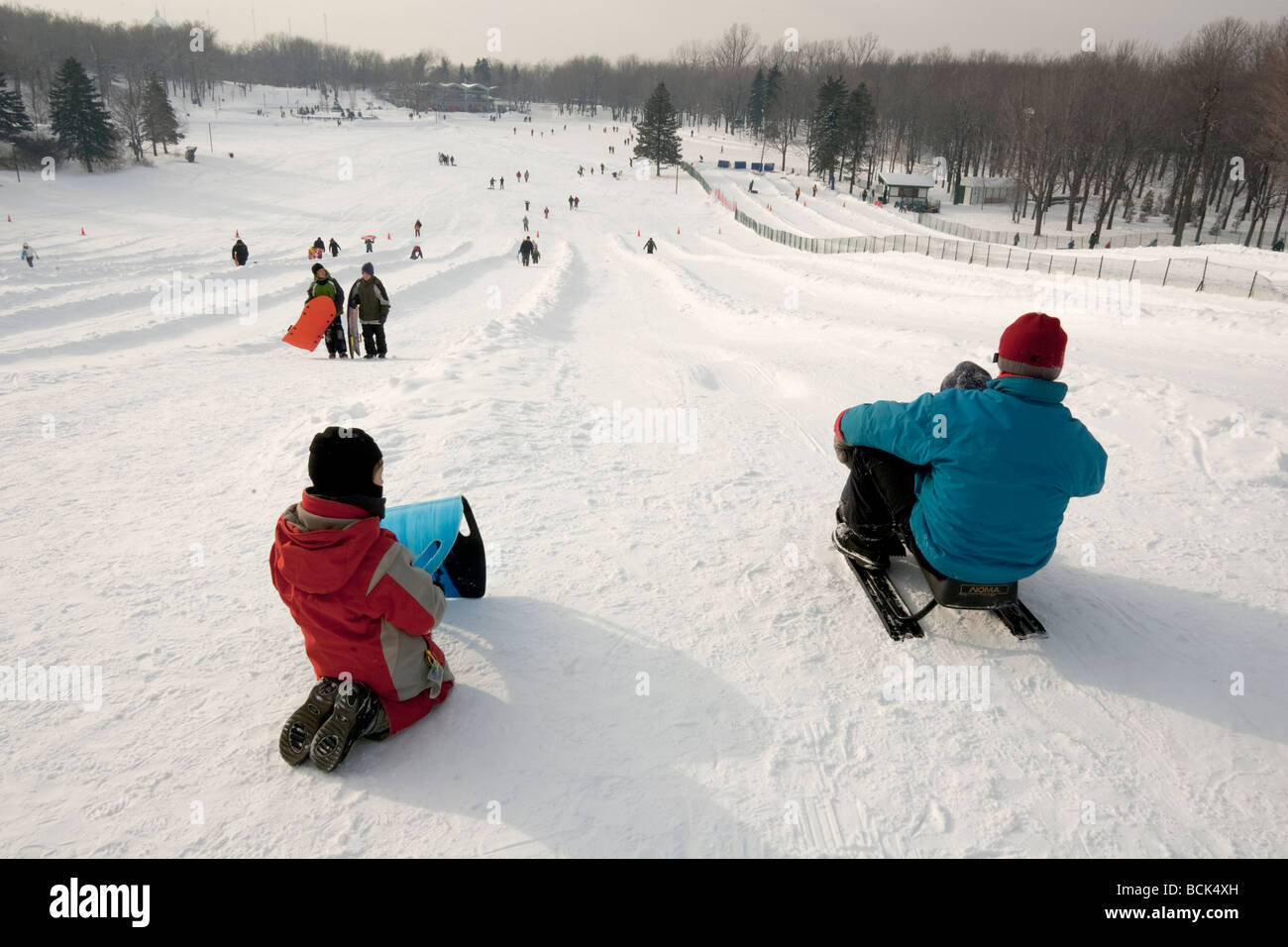 Outdoor winter activities. Montreal, Quebec, Canada Stock Photo Alamy