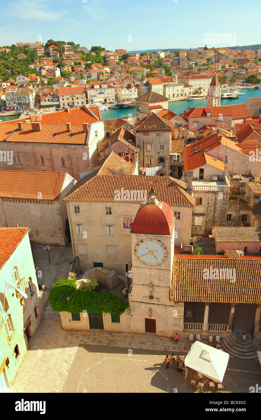 Rooftop view of  Trogir Croatia Stock Photo