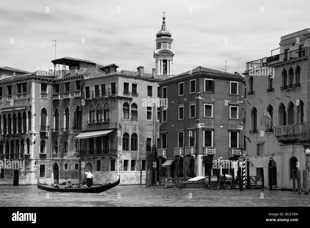 Venice the Grand Canal - black and white Stock Photo - Alamy