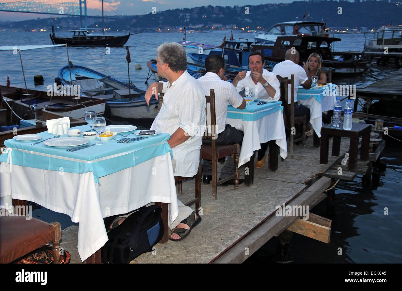 The villa bosphorus restaurant istanbul turkey stock photo alamy