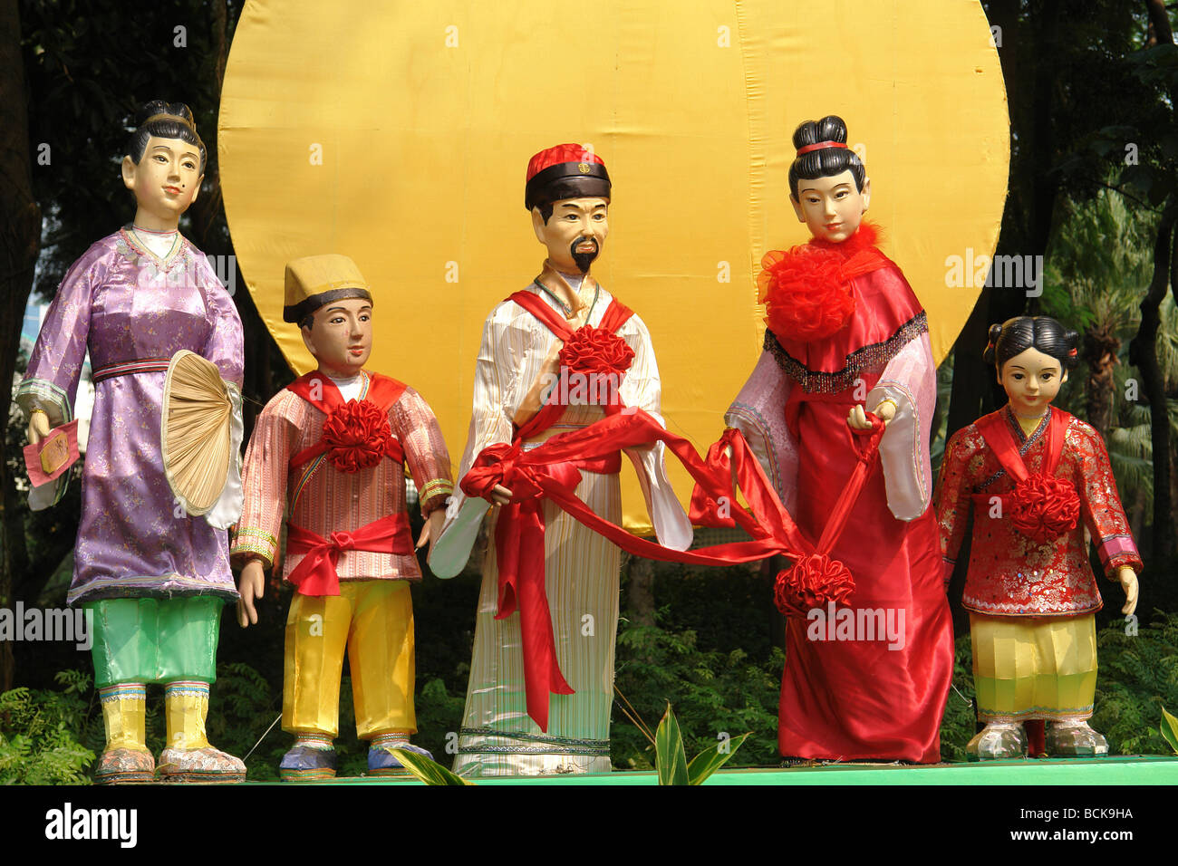 MidAutumn festival different chinese figures to celebrate the Lunar
