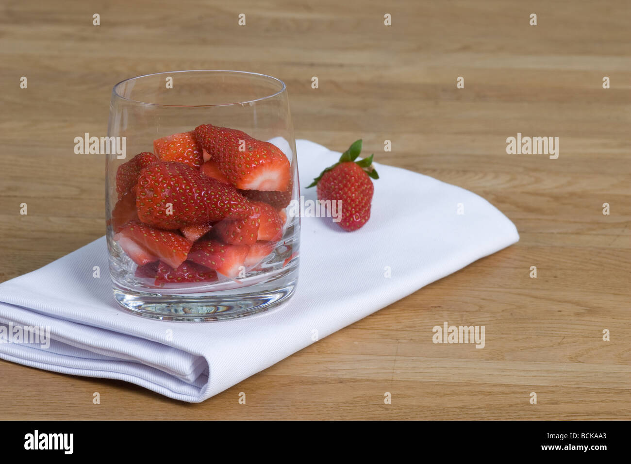 Strawberries in the glass Stock Photo - Alamy