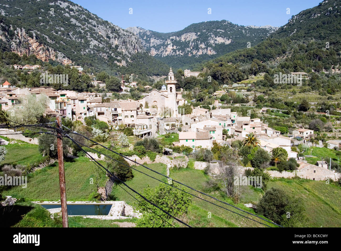 The village Valldemossa on the Balearic Island Mallorca, Spain. Stock Photo